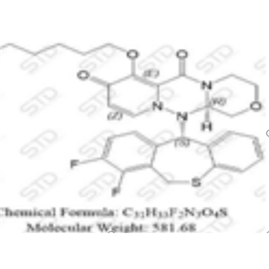 (12aR)-12-[(S)-7,8-二氟-6,11-二氢二苯并[b,e]硫杂卓-11-基]-7-正庚氧基-3,4,12,12a-四氢-1H-[1,4]噁嗪并[3,4-c]吡啶并[2,1-f][1,2,4]三嗪-6,8-二酮