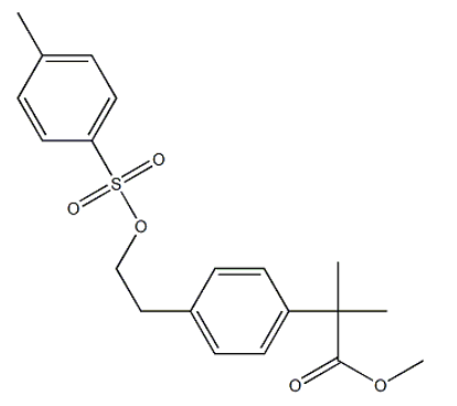 甲基-2-甲基-2-(4-2-對(duì)甲苯磺酰氧基乙基苯基異丙酯,methyl 2-methyl-2-(4-(2-(tosyloxy)ethyl)phenyl)propanoate