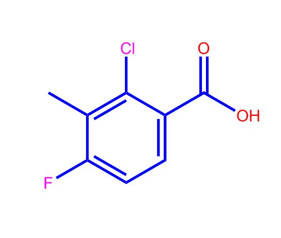2-氯-4-氟-3-甲基苯甲,2-Chloro-4-fluoro-3-methylbenzoicacid