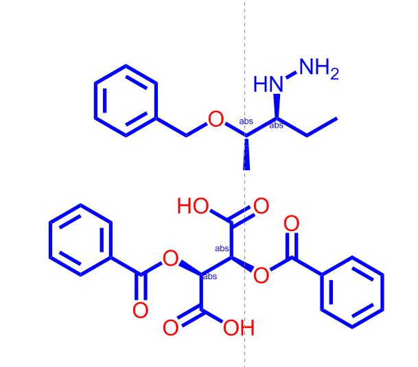 (2S,3S)-2-(苄氧基)-3-戊基]肼-(2S,3S)-2,3-二(苯酰氧基)丁二酸,S-(R',R')]-2,3-Bis(benzoyloxy)butanedioic acid compd. with [S-(R',R')]-[1-ethyl-2-(phenylmethoxy)propyl]hydrazine