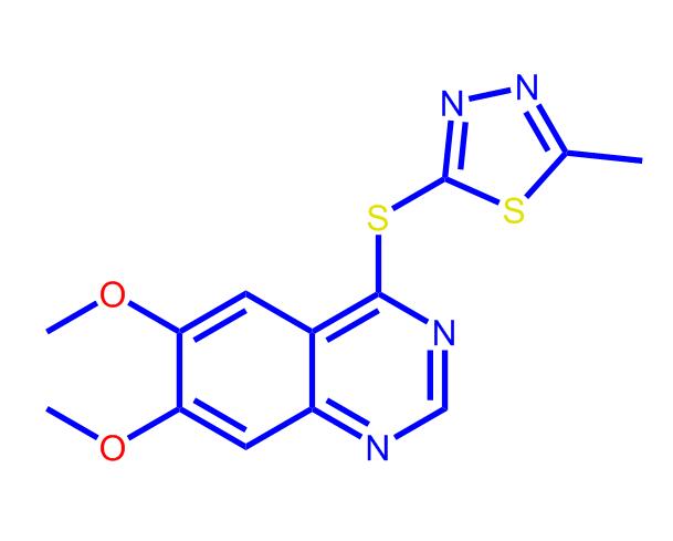 6,7-二甲氧基-4-[(5-甲基-1,3,4-噻二唑-2-基)硫基]喹唑啉,2-((6,7-dimethoxyquinazolin-4-yl)thio)-5-methyl-1,3,4-thiadiazole