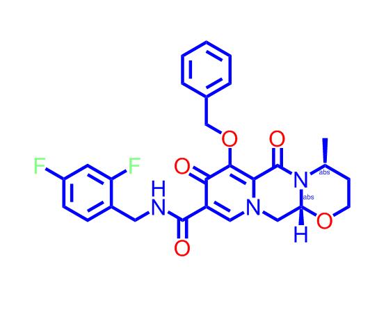 (4R,12AS)-N-(2,4-二氟苄基)-7-苯氧基-4-甲基-6,8-二氧-3,4,6,8,12,12A-六氢-9-羧基-2H-吡啶并[1',2':4,5]吡嗪并[2,1-B][1,3]噁嗪烷-9-甲酰胺,(4R,12aS)-7-(Benzyloxy)-N-(2,4-difluorobenzyl)-4-methyl-6,8-dioxo-3,4,6,8,12,12a-hexahydro-2H-pyrido[1',2':4,5]pyrazino[2,1-b][1,3]oxazine-9-carboxamide