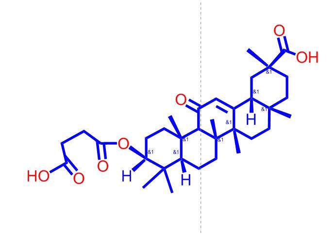 3-(3-羧基-1-氧代丙氧基)-11-氧代齐墩果-12-烯-29-甲酸 甘草次酸,3-(3-Carboxy-1-oxopropoxy)-11-oxo-olean-12-en-29-oic acid