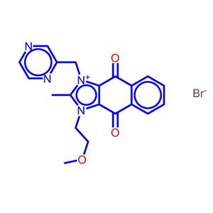 1-(2-甲氧基乙基)-2-甲基-4,9-二氧代-3-(吡嗪-2-基甲基)-4,9-二氢-1H-萘并[2,3-d]咪唑-3-鎓溴化物781661-94-7