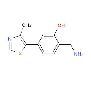 2-(氨甲基)-5-(4-甲基噻唑-5-基)苯酚,2-(AMINOMETHYL)-5-(4-METHYLTHIAZOL-5-YL)PHENOL