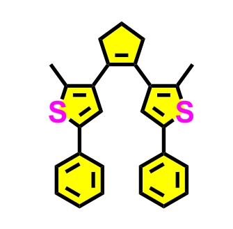 1,2-双（2-甲基-5-苯基噻吩-3-基）环戊-1-烯,Thiophene, 3,3'-(1-cyclopentene-1,2-diyl)bis[2-methyl-5-phenyl-