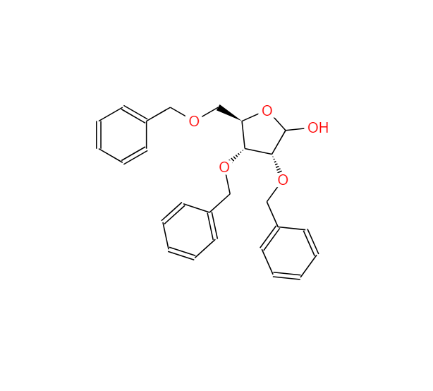 2,3,5-三-O-(苯基甲基)-D-呋喃核糖,2,3,5-TRI-O-BENZYL-L-ARABINOFURANOSE