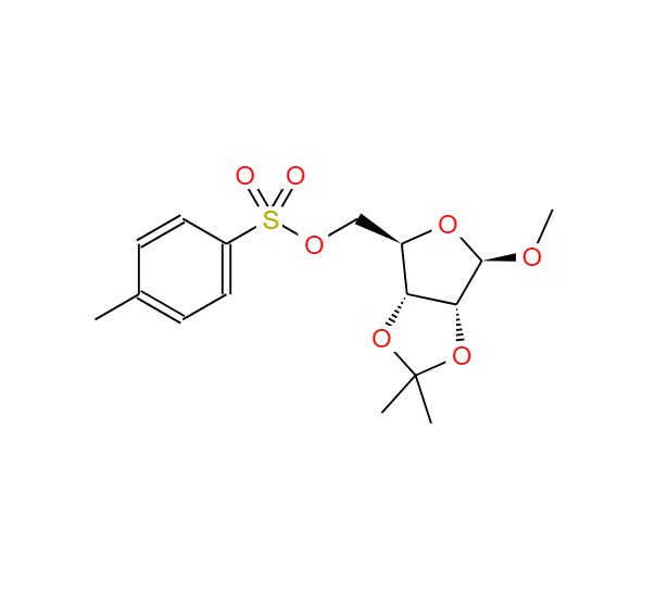 1-甲氧基-2,3-O-异亚丙基-5-O-对甲苯磺酰基-beta-D-呋喃核糖苷,Methyl 2,3-O-isopropylidene-5-O-(p-tolylsulfonyl)-beta-D-ribofuranoside