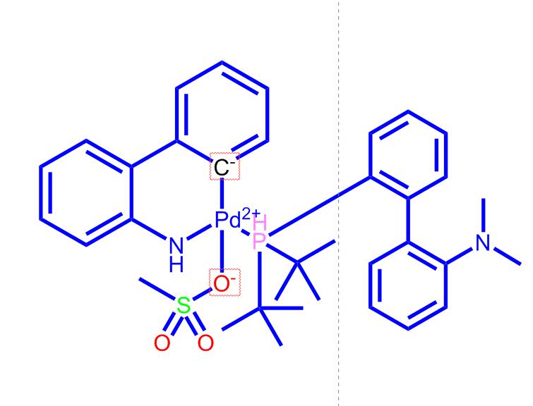 2-(二叔丁基膦)-2'-(N,N-二甲胺)-联苯基](2'-氨基-1,1'-联苯-3-基)钯(II)甲磺酸盐,Methanesulfonato[2-(di-t-butylphosphino)-2'-(N,N-dimethylamino)-1,1'-biphenyl](2'-amino-1,1'-biphenyl-2-yl)palladium(II)