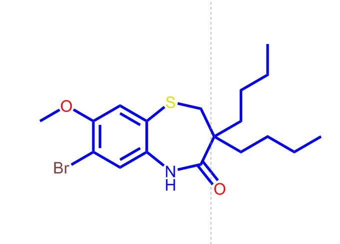 7-溴-3,3-二丁基-8-甲氧基-2,3-二氢苯并[b][1,4]硫氮杂卓-4(5H)-酮，巯-4,7-Bromo-3,3-dibutyl-8-methoxy-2,3-dihydrobenzo[b][1,4]thiazepin-4(5H)-one