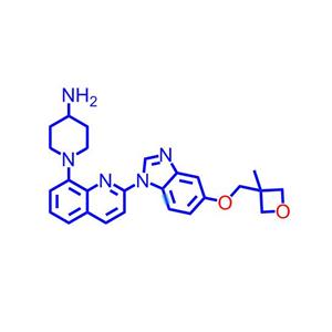 1-[2-[5-(3-甲基氧杂环丁烷-3-基甲氧基)苯并咪唑-1-基]喹啉-8-基]哌啶-4-基]胺,1-(2-(5-((3-Methyloxetan-3-yl)methoxy)-1H-benzo-[d]imidazol-1-yl)quinolin-8-yl)piperidin-4-amine