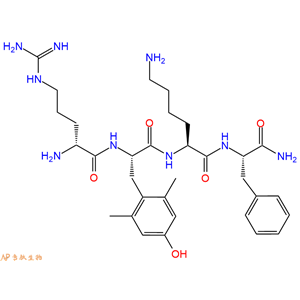 線粒體靶向抗氧化劑SS-31、依拉瑞肽、MTP-131,Elamipretide、SS-31、H2N-D-Arg-Dmt-Lys-Phe-NH2