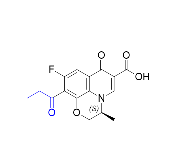 帕珠沙星杂质05,(S)-9-fluoro-3-methyl-7-oxo-10-propionyl-3,7-dihydro-2H-[1,4]oxazino[2,3,4-ij]quinoline-6-carboxylic acid