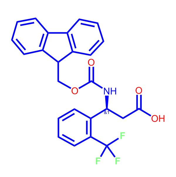 (S)-3-((((9H-芴-9-基)甲氧基)羰基)氨基)-3-(2-(三氟甲基)苯基)丙酸,(S)-3-((((9H-Fluoren-9-yl)methoxy)carbonyl)amino)-3-(2-(trifluoromethyl)phenyl)propanoicacid