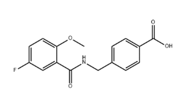 4-((5-氟-2-甲氧基苯甲酰氨基)甲基)苯甲酸,4-((5-fluoro-2-methoxybenzamido) methyl)benzoic acid