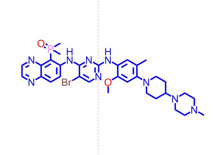 (6-((5-溴-2-((2-甲氧基-5-甲基-4-(4-(4-甲基哌嗪-1-基)哌啶-1-基)苯基)氨基)嘧啶-4-基)氨基)喹喔啉-5-基)二甲基氧化膦,(6-((5-Bromo-2-((2-methoxy-5-methyl-4-(4-(4-methylpiperazin-1-yl)piperidin-1-yl)phenyl)amino)pyrimidin-4-yl)amino)quinoxalin-5-yl)dimethylphosphineoxide