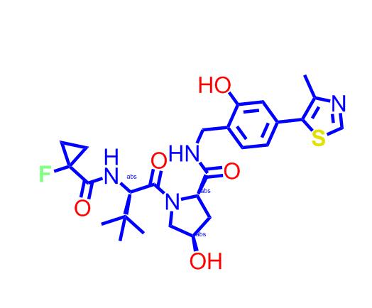 (2S,4R)-1-((S)-2-(1-氟环丙烷甲酰胺基)-3,3-二甲基丁酰基)-4-羟基-N-(2-羟基-4-(4-甲基噻唑-5-基)苄基)吡咯烷-2-甲酰胺,VH032-cyclopropane-F