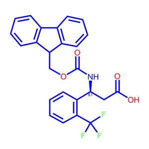 (S)-3-((((9H-芴-9-基)甲氧基)羰基)氨基)-3-(2-(三氟甲基)苯基)丙酸,(S)-3-((((9H-Fluoren-9-yl)methoxy)carbonyl)amino)-3-(2-(trifluoromethyl)phenyl)propanoicacid