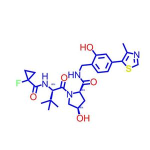 (2S,4R)-1-((S)-2-(1-氟环丙烷甲酰胺基)-3,3-二甲基丁酰基)-4-羟基-N-(2-羟基-4-(4-甲基噻唑-5-基)苄基)吡咯烷-2-甲酰胺2306193-99-5