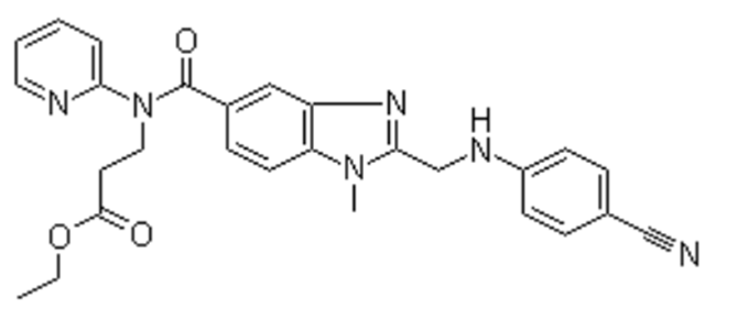 3-[[[2-[[(4-氰基苯基)氨基]甲基]-1-甲基-1H-苯并咪唑-5-基]羰基]吡啶-2-基氨基]丙酸乙酯,3-[[[2-[[(4-Cyanophenyl)amino]methyl]-1-methyl-1H-benzimidazol-5-yl]carbonyl]pyridin-2-ylamino]propionic acid ethyl ester