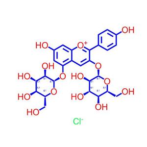 天竺葵素-3,5-葡萄糖苷 氯化天竺葵色素苷17334-58-6
