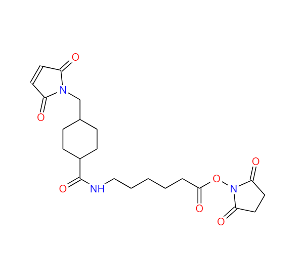 琥珀酰亚胺基-[4-(N-马来酰亚胺甲基)]-环己烷-1-甲酸-(6-氨基己酸酯),LC-SMCC