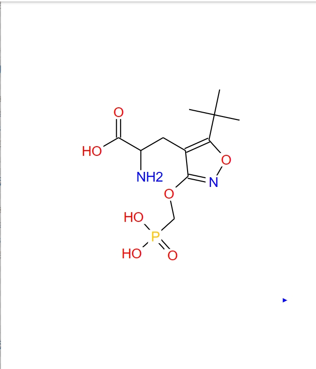 (AlphaS)-Alpha-氨基-5-(叔丁基)-3-(膦酰甲氧基)-4-异恶唑丙酸,(S)-2-Amino-3-(5-(tert-butyl)-3-(phosphonomethoxy)isoxazol-4-yl)propanoic acid