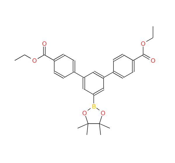 [1，1':3 '，1 ' '-三聯(lián)苯]-4，4 ' '-二羧酸，5'-(4，4，5，5-四甲基-1，3，2-二氧硼雜環(huán)戊烷-2-基)，4，4 ' '-二乙酯,Diethyl 5'-(4,4,5,5-tetramethyl-1,3,2-dioxaborolanyl)-[1,1':3',1''-terphenyl]-4,4''-dicarboxylate