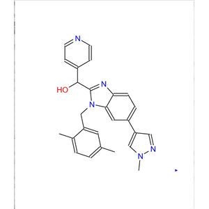 （1-（2,5-二甲基苄基）-6-（1-甲基-1H-吡唑-4-基）-1H-苯并咪唑-2-基）（吡啶-4-基）甲醇