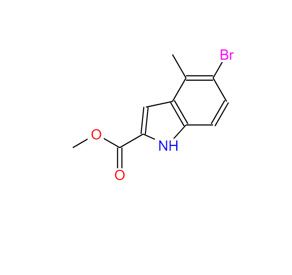 5-溴-4-甲基-1H-吲哚-2-羧酸甲酯,methyl 5-bromo-4-methyl-1H-indole-2-carboxylate