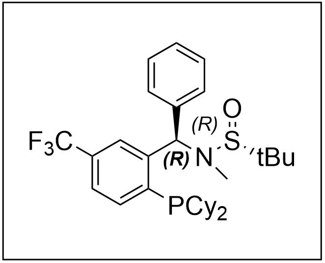 [S(R)]-N-[(R)-(5-三氟甲基)[2-(二環(huán)己基膦)苯基]甲基]-N-甲基-2-叔丁基亞磺酰胺,[S(R)]-N-[(R)-(5-trifluoromethyl)(2-(Dicyclohexylphosphino) phenyl)methyl]-2-methyl-N,2-propanesulfinamide