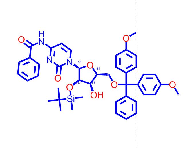 N-苯甲酰-5'-O-[二(4-甲氧基苯基)苯甲基]-2'-O-[(1,1-二甲基乙基)二甲基硅]-胞苷,5'-O-DMT-2'-O-TBDMS-N-Bz-Cytidine