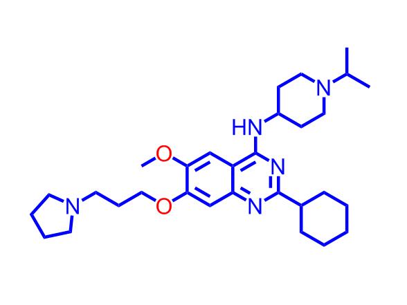 2-环己基-N-(1-异丙基哌啶-4-基)-6-甲氧基-7-(3-(吡咯烷-1-基)丙氧基)喹唑啉-4-胺,UNC0638