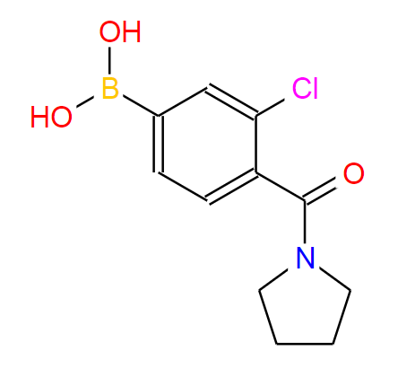 3-氯-4-(吡咯啉基-1-羰基)苯基硼酸,(3-Chloro-4-(pyrrolidine-1-carbonyl)-phenyl)boronic acid