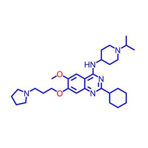2-环己基-N-(1-异丙基哌啶-4-基)-6-甲氧基-7-(3-(吡咯烷-1-基)丙氧基)喹唑啉-4-胺1255580-76-7