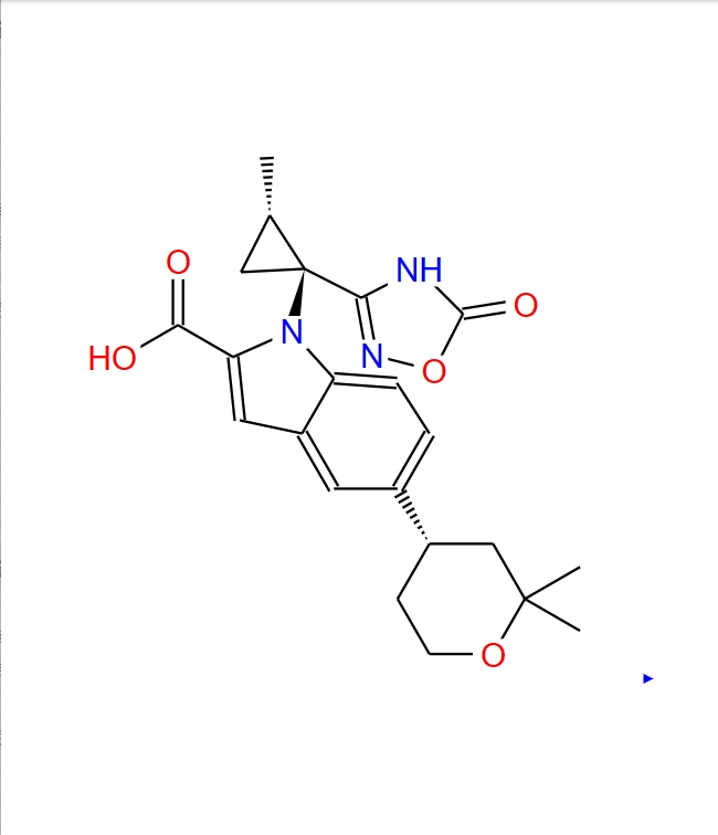 5-[(S)-2,2-二甲基四氢-2H-吡喃-4-基]-1-[(1S,2S)-2-甲基-1-(5-氧代-4,5-二氢-1,2,4-噁二唑-3-基)环丙基]-1H-吲哚-2-甲酸,5-[(S)-2,2-Dimethyltetrahydro-2H-pyran-4-yl]-1-[(1S,2S)-2-methyl-1-(5-oxo-4,5-dihydro-1,2,4-oxadiazol-3-yl)cyclopropyl]-1H-indole-2-carboxylic Acid