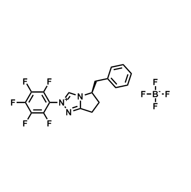 (R)-5-芐基-2-(全氟苯基)-6,7-二氫-5H-吡咯并[2,1-c][1,2,4]三唑-2-鎓四氟硼酸鹽,(R)-5-Benzyl-2-(perfluorophenyl)-6,7-dihydro-5H-pyrrolo[2,1-c][1,2,4]triazol-2-ium tetrafluoroborate