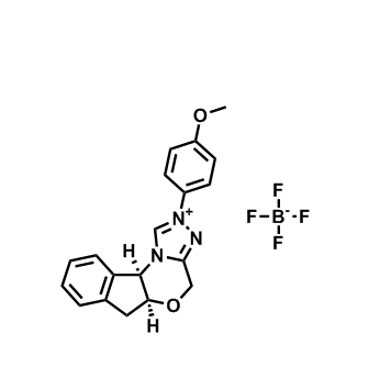 (5aS,10bR)-2-(4-甲氧基苯基)-5a,10b-二氢-4H,6H-茚并[2,1-b][1,2,4]三唑并[4,3-d][1,4]恶嗪-2-鎓四氟硼酸盐,(5AS,10bR)-2-(4-methoxyphenyl)-5a,10b-dihydro-4H,6H-indeno[2,1-b][1,2,4]triazolo[4,3-d][1,4]oxazin-2-ium tetrafluoroborate