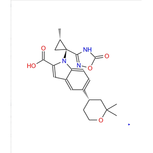 5-[(S)-2,2-二甲基四氢-2H-吡喃-4-基]-1-[(1S,2S)-2-甲基-1-(5-氧代-4,5-二氢-1,2,4-噁二唑-3-基)环丙基]-1H-吲哚-2-甲酸,5-[(S)-2,2-Dimethyltetrahydro-2H-pyran-4-yl]-1-[(1S,2S)-2-methyl-1-(5-oxo-4,5-dihydro-1,2,4-oxadiazol-3-yl)cyclopropyl]-1H-indole-2-carboxylic Acid