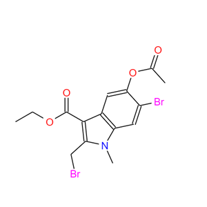 5-乙酰氧基-6-溴-2-溴甲基-1-甲基吲哚-3-甲酸乙酯