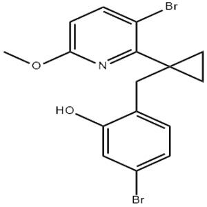 5-溴-2-[[1-(3-溴-6-甲氧基-2-吡啶基)环丙基]甲基]苯酚（2181834-90-0）