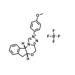 (5aR,10bS)-2-(4-甲氧基苯基)-5a,10b-二氢-4H,6H-茚并[2,1-b][1,2,4]三唑并[4,3-d][1,4]恶嗪-2-鎓四氟硼酸盐