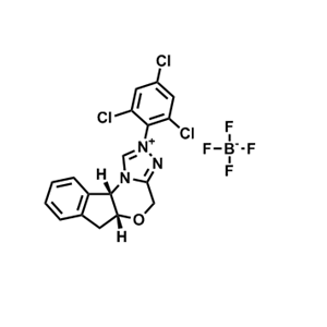 (5aR,10bS)-2-(2,4,6-三氯苯基)-4,5a,6,10b-四氢茚并[2,1-b][1,2,4]三唑并[4,3-d][1,4]恶嗪-2-鎓四氟硼酸盐,(5aR,10bS)-2-(2,4,6-Trichlorophenyl)-4,5a,6,10b-tetrahydroindeno[2,1-b][1,2,4]triazolo[4,3-d][1,4]oxazin-2-ium tetrafluoroborate