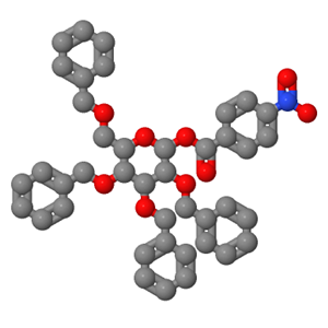 2,3,4,6-四苄基-D-吡喃葡萄糖酸-1-对硝基苯甲酸酯,[3,4,5-tris(phenylmethoxy)-6-(phenylmethoxymethyl)oxan-2-yl] 4-nitrobenzoate