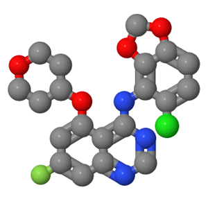 4-(6-氯-2,3-亚甲基二氧基苯胺)-7-氟-5-四氢吡喃-4-基氧基喹唑啉；379230-38-3