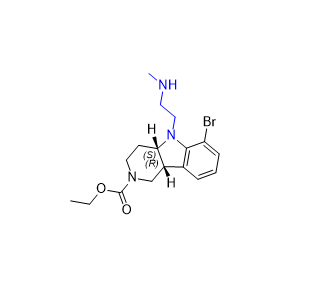 卢美哌隆杂质25,ethyl (4aS,9bR)-6-bromo-5-(2-(methylamino)ethyl)-1,3,4,4a,5,9b-hexahydro-2H-pyrido[4,3-b]indole-2-carboxylate