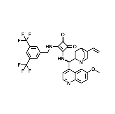 3-((3,5-雙(三氟甲基)芐基)氨基)-4-(((1R)-(6-甲氧基喹啉-4-基)(5-乙烯基奎寧-2-基)甲基)氨基)環(huán)丁烷-3 -烯-1,2-二酮,3-((3,5-Bis(trifluoromethyl)benzyl)amino)-4-(((1R)-(6-methoxyquinolin-4-yl)(5-vinylquinuclidin-2-yl)methyl)amino)cyclobut-3-ene-1,2-dione