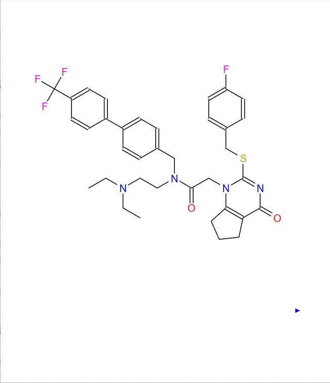 N-[2-(二乙氨基)乙基]-N-[4'-(三氟甲基)-1,1'-联苯-4-甲基]-2-[2-(4-氟苄硫基)-4-氧代-4,5,6,7-四氢-1H-环戊并[D]嘧啶-1-基]乙酰胺,Darapladib