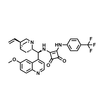 3-[[(8Α,9S)-6'-甲氧基奎宁-9-基]氨基]-4-[[4-(三氟甲基)苯基]氨基]-3-环丁-1,2-二酮,3-[[(8α,9S)-6'-methoxycinchonan-9-yl]amino]-4-[[4-(trifluoromethyl)phenyl]amino]-3-cyclobutene-1,2-dione