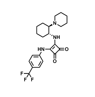 3-[[(1R,2R)-2-(1-哌啶基)环己基]氨基]-4-[[4-(三氟甲基)苯基]氨基]-3-环丁烯-1,2-二酮,3-(((1R,2R)-2-(Piperidin-1-yl)cyclohexyl)amino)-4-((4-(trifluoromethyl)phenyl)amino)cyclobut-3-ene-1,2-dione